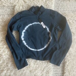 NWT Of Earth and Salt navy mock turtle neck